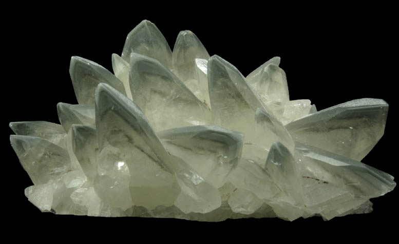 Calcite with Marcasite phantom-growth zones from Vulcan Quarry, Racine, Racine County, Wisconsin