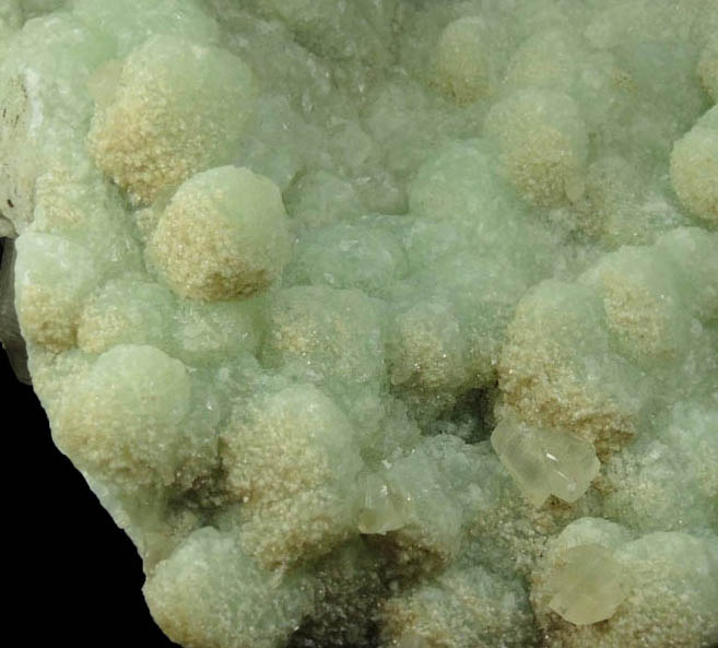 Prehnite pseudomorphs after Glauberite with Calcite from Fanwood Quarry (Weldon Quarry), Watchung, Somerset County, New Jersey