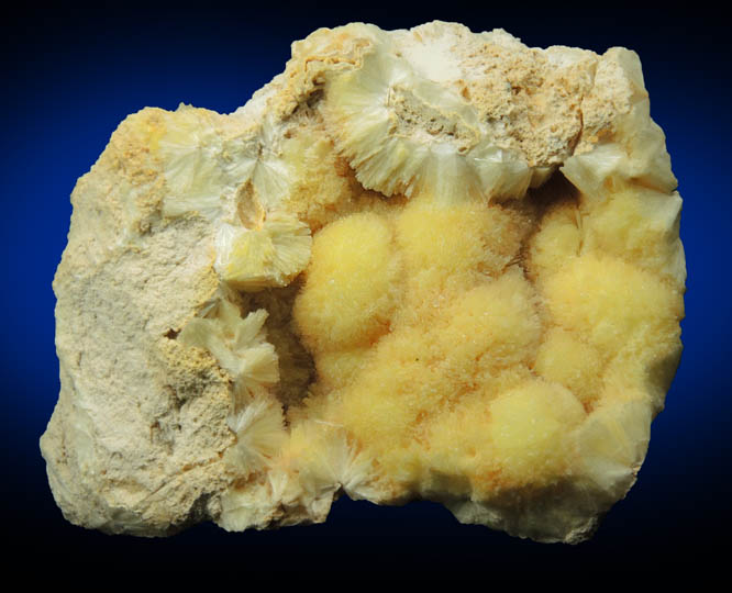 Wavellite (yellow) from northwest of Crows, Dyer Township, Saline County, Arkansas