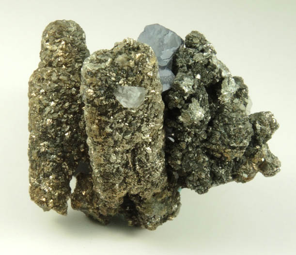 Marcasite pseudomorphs after Anhydrite with Galena and Calcite from Sweetwater Mine, Viburnum Trend, Reynolds County, Missouri