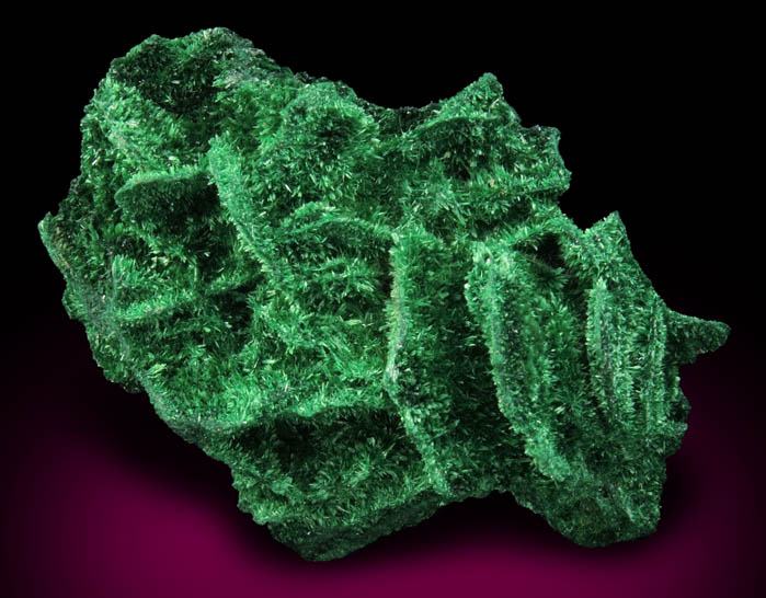 Malachite pseudomorphs after Barite from Mashamba West Mine, 13 km west of Kolwezi, Katanga Copperbelt, Lualaba Province, Democratic Republic of the Congo