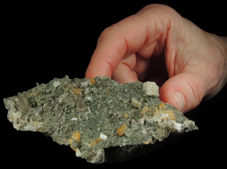 Quartz var. Tessin habit scepter with Magnesite from Becker Quarry, West Willington, Tolland County, Connecticut