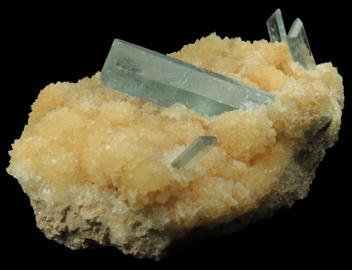 Barite in Calcite from Sterling Mine, Stoneham, Weld County, Colorado