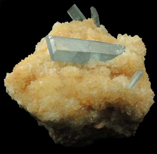 Barite in Calcite from Sterling Mine, Stoneham, Weld County, Colorado