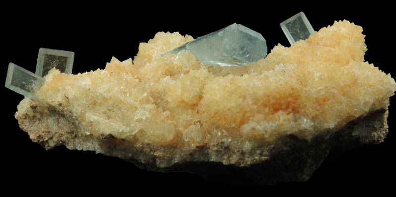 Barite in Calcite from Sterling Mine, Stoneham, Weld County, Colorado