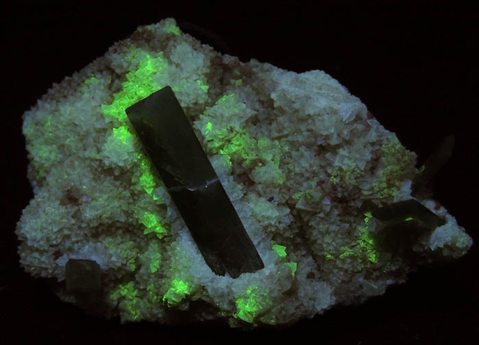 Barite in Calcite from Sterling Mine, Stoneham, Weld County, Colorado