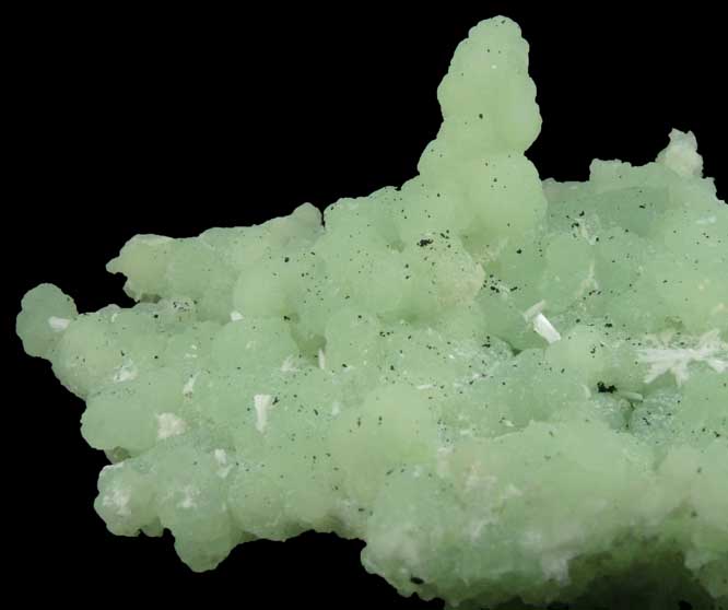 Prehnite pseudomorphs after Anhydrite with Laumontite from New Street Quarry, Paterson, Passaic County, New Jersey