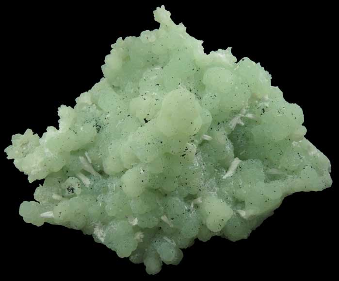 Prehnite pseudomorphs after Anhydrite with Laumontite from New Street Quarry, Paterson, Passaic County, New Jersey