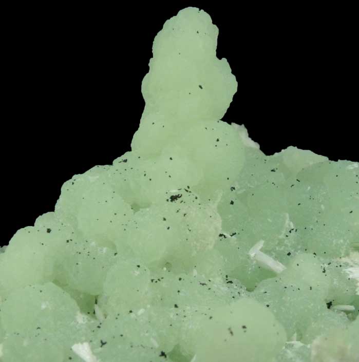 Prehnite pseudomorphs after Anhydrite with Laumontite from New Street Quarry, Paterson, Passaic County, New Jersey