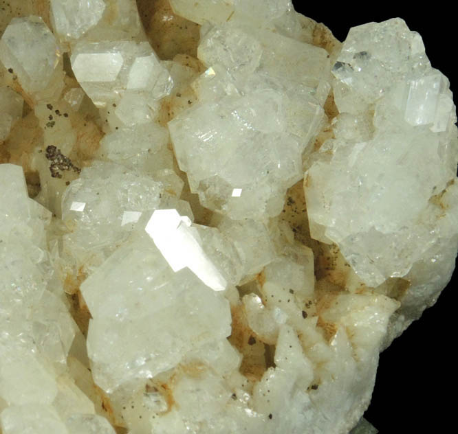 Apophyllite and Pyrite over Datolite from Millington Quarry, Bernards Township, Somerset County, New Jersey