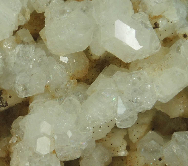 Apophyllite and Pyrite over Datolite from Millington Quarry, Bernards Township, Somerset County, New Jersey