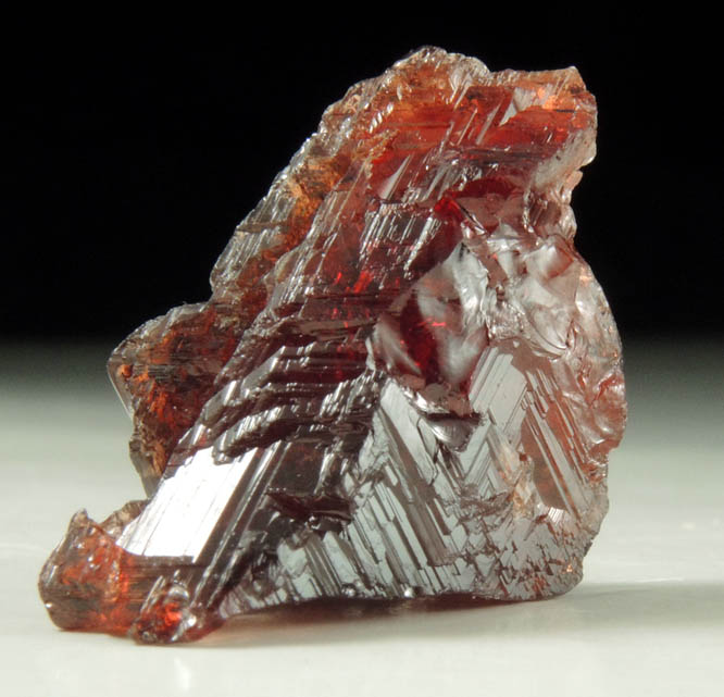 Spessartine Garnet (etched crystal) from Lavra Navegadora, Penha do Norte, Minas Gerais, Brazil