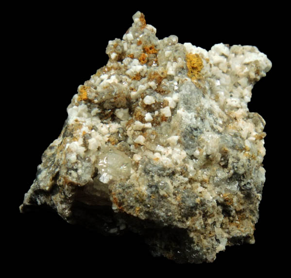 Otavite, Mimetite, Cerussite, Aragonite var. Tarnowitzite from Tsumeb Mine, Otavi-Bergland District, Oshikoto, Namibia (Type Locality for Otavite)