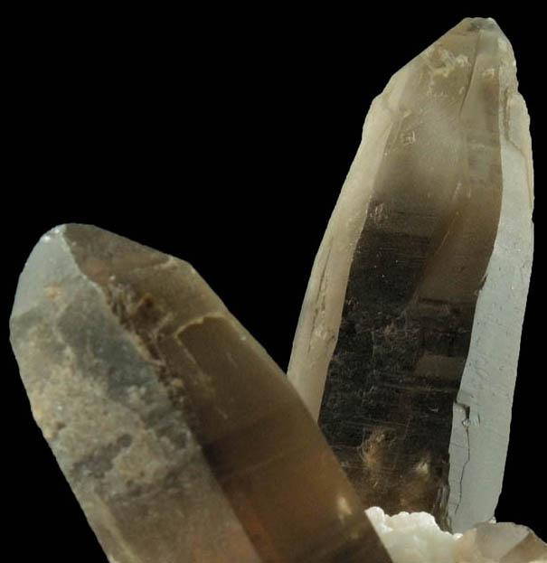 Quartz var. Smoky Quartz on Microcline from Lake George District, Park County, Colorado