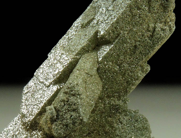 Quartz with Chlorite coating from Route 55 road cut, northwest of Windsor, Qubec, Canada