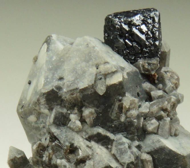 Brookite on Smoky Quartz from Magnet Cove, Hot Spring County, Arkansas