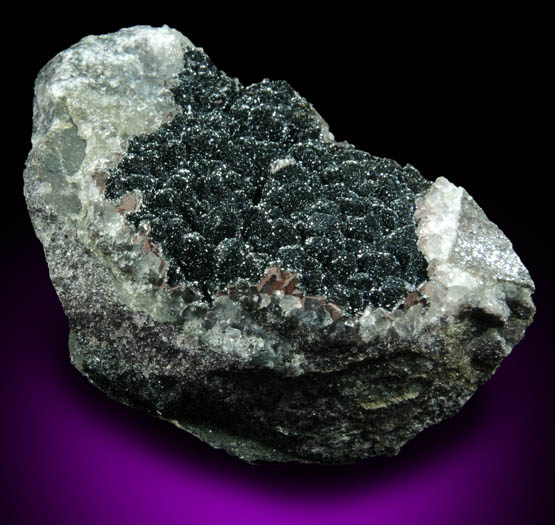 Hematite on Quartz from Republic Mine, Marquette County, Michigan