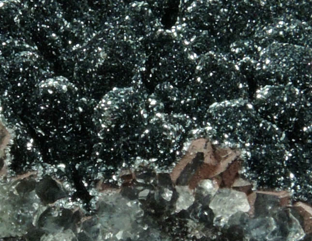 Hematite on Quartz from Republic Mine, Marquette County, Michigan