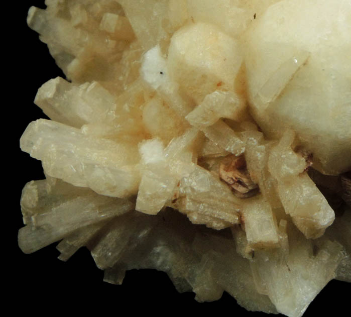 Analcime, Natrolite, Aegirine, Rhodochrosite from Poudrette Quarry, Mont Saint-Hilaire, Québec, Canada