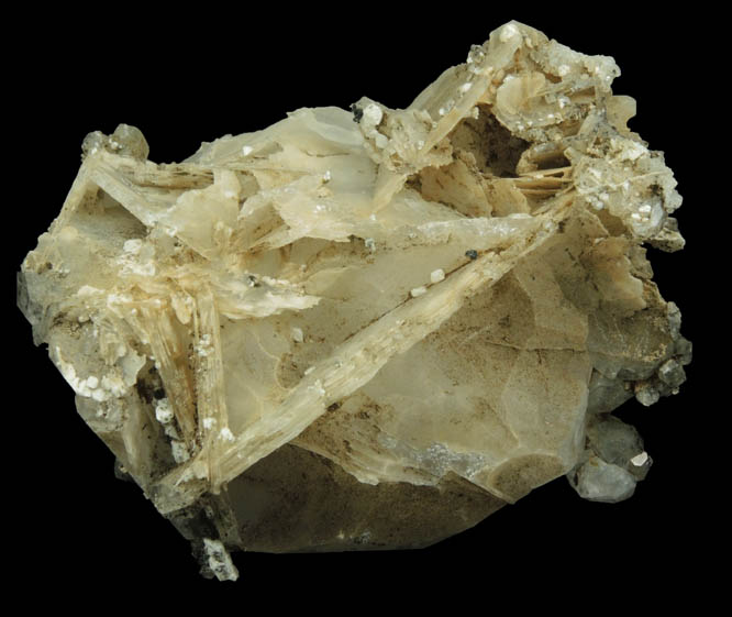 Analcime with pseudomorphic cavities after Pectolite from Millington Quarry, Bernards Township, Somerset County, New Jersey