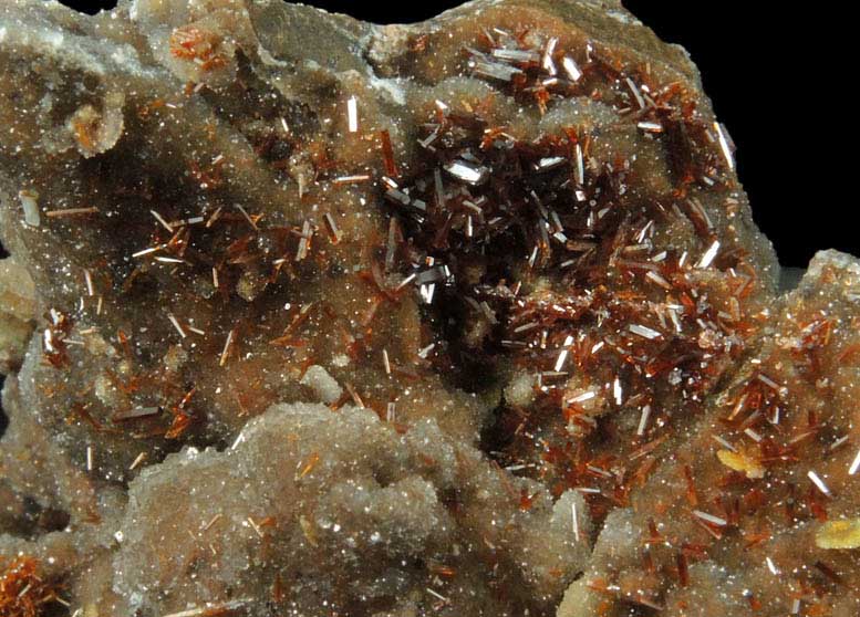 Descloizite on Wulfenite with Quartz coating from Finch Mine, north of Hayden, Banner District, Gila County, Arizona