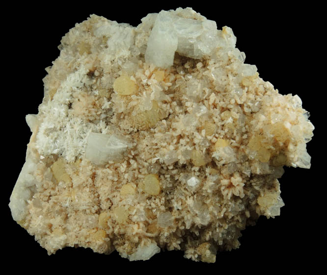 Heulandite, Laumontite, Prehnite, Stilbite, Quartz from Upper New Street Quarry, Paterson, Passaic County, New Jersey