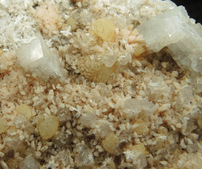 Heulandite, Laumontite, Prehnite, Stilbite, Quartz from Upper New Street Quarry, Paterson, Passaic County, New Jersey