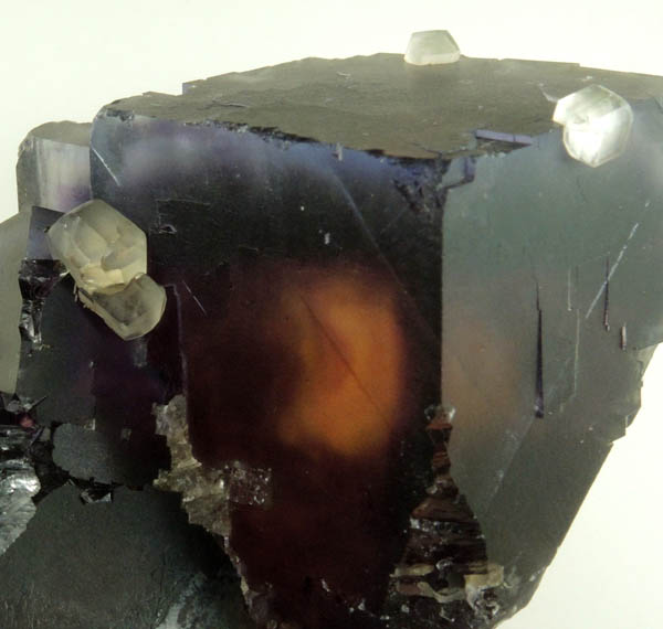 Fluorite with Calcite from Denton Mine, Harris Creek District, Hardin County, Illinois