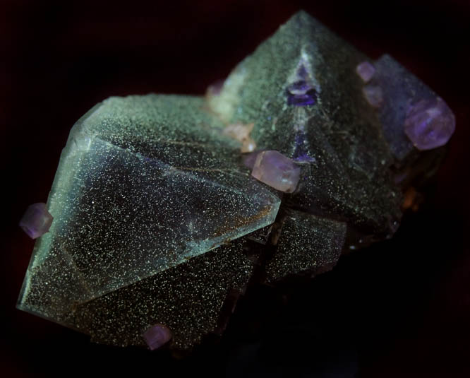 Fluorite with Calcite from Denton Mine, Harris Creek District, Hardin County, Illinois