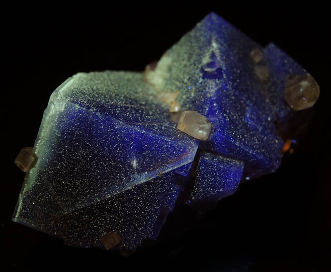 Fluorite with Calcite from Denton Mine, Harris Creek District, Hardin County, Illinois