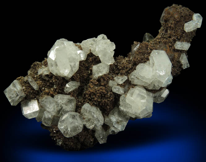 Apophyllite, Calcite, Quartz, Chamosite-Goethite from Millington Quarry, Bernards Township, Somerset County, New Jersey