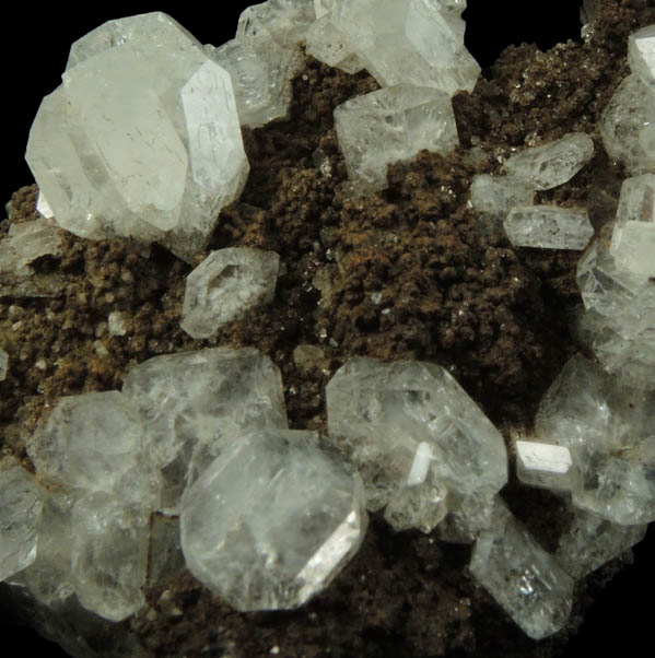 Apophyllite, Calcite, Quartz, Chamosite-Goethite from Millington Quarry, Bernards Township, Somerset County, New Jersey