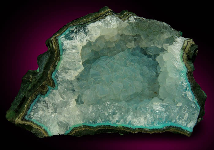 Quartz on Chrysocolla from Bagdad, Eureka District, Yavapai County, Arizona