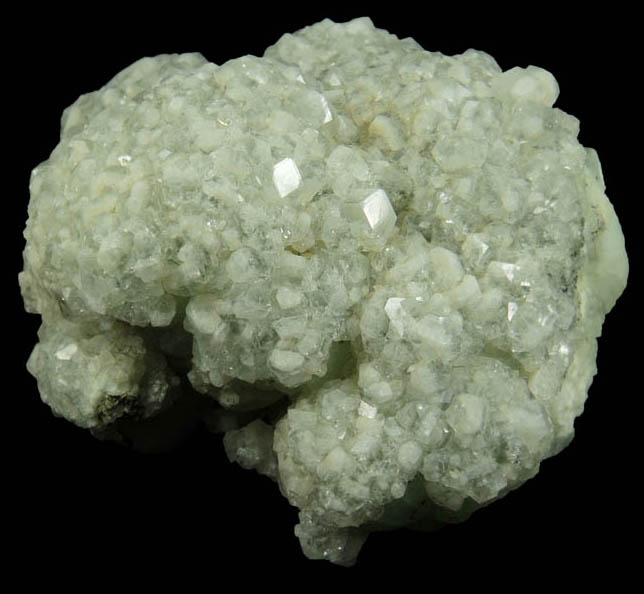 Apophyllite on Prehnite from Millington Quarry, Bernards Township, Somerset County, New Jersey