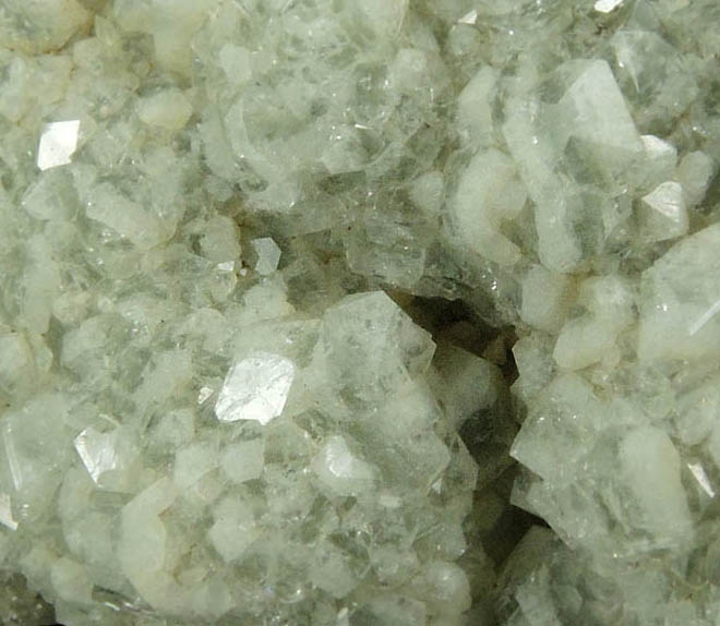 Apophyllite on Prehnite from Millington Quarry, Bernards Township, Somerset County, New Jersey