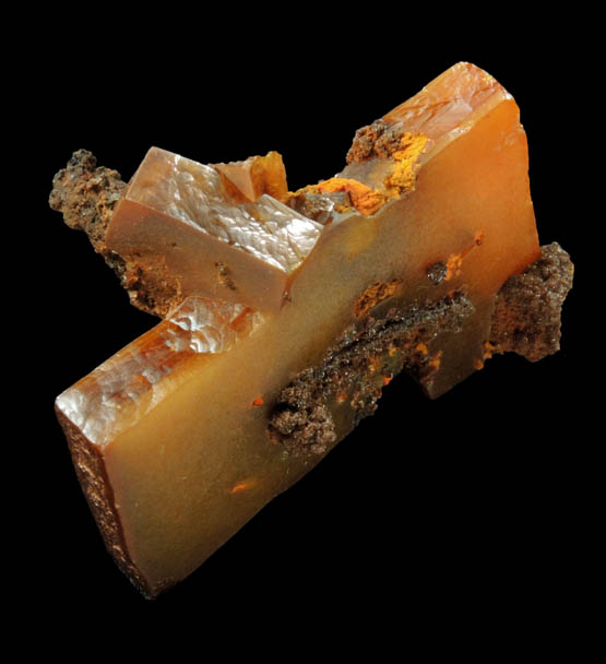 Wulfenite with Vanadinite var. Endlichite from Sierra de Los Lamentos, Chihuahua, Mexico