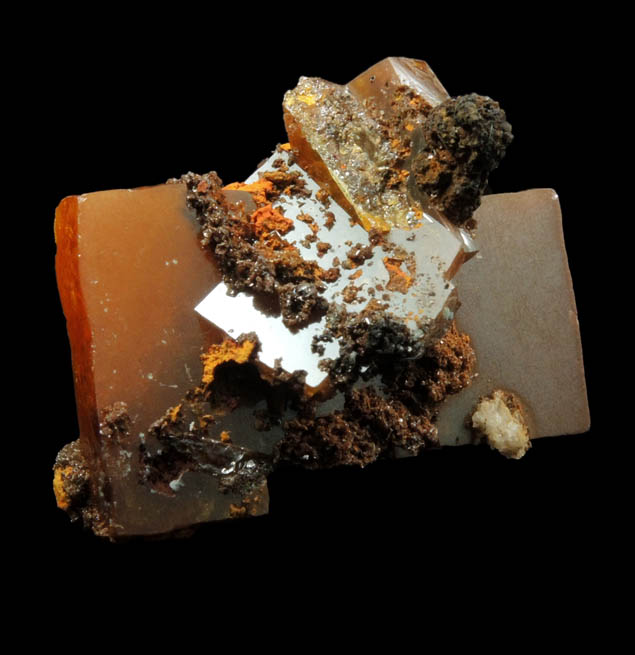 Wulfenite with Vanadinite var. Endlichite from Sierra de Los Lamentos, Chihuahua, Mexico