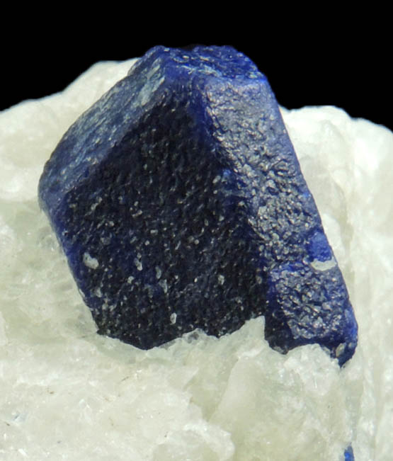 Lazurite var. Lapis Lazuli in marble from Sar-e-Sang, Kokscha Valley, Badakshan, Afghanistan (Type Locality for Lazurite)