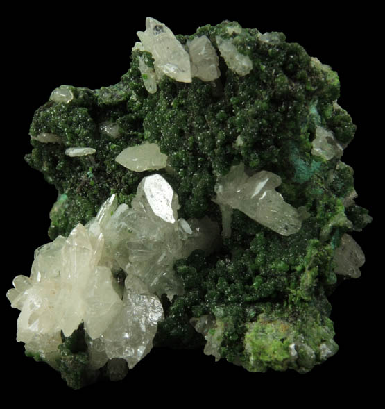 Cerussite on Mottramite from Tsumeb Mine, Otavi-Bergland District, Oshikoto, Namibia