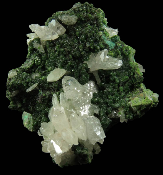 Cerussite on Mottramite from Tsumeb Mine, Otavi-Bergland District, Oshikoto, Namibia