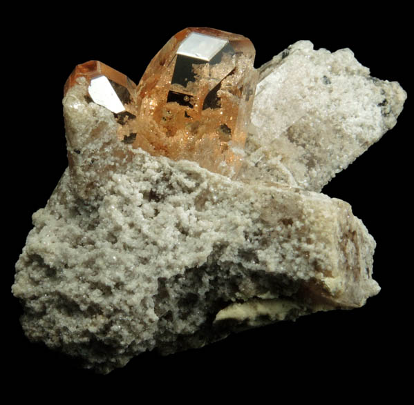 Topaz and Bixbyite on rhyolite from Thomas Range, Juab County, Utah (Type Locality for Bixbyite)