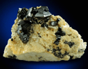 Cassiterite (twinned crystals) with Quartz from St. Day, Gwennap, Cornwall, England