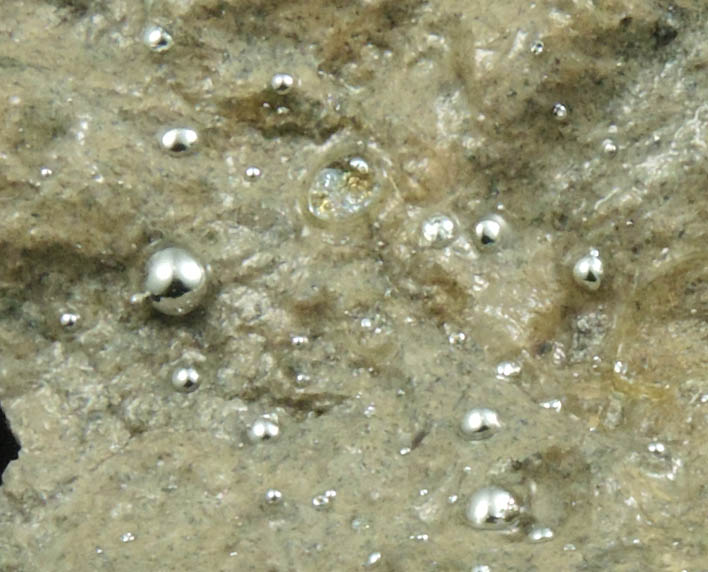 Native Mercury from Socrates Mine, 19.4 km NNE of Healdsburg, Sonoma County, California