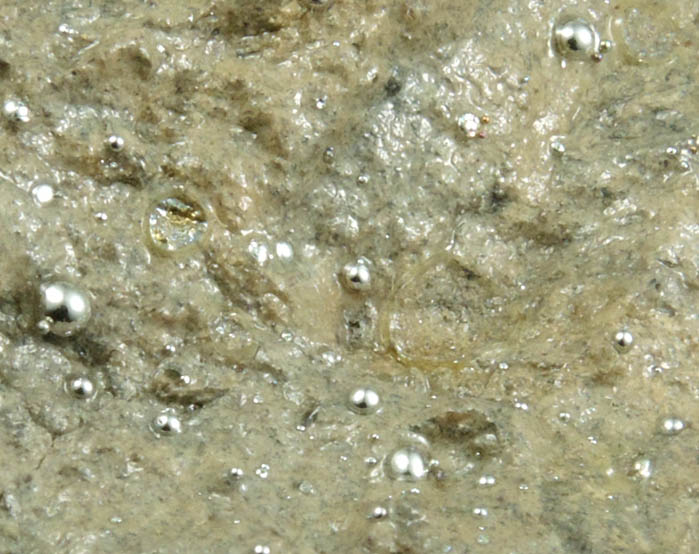 Native Mercury from Socrates Mine, 19.4 km NNE of Healdsburg, Sonoma County, California