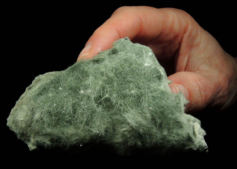 Actinolite var. Byssolite from Centreville Quarry, Fairfax County, Virginia