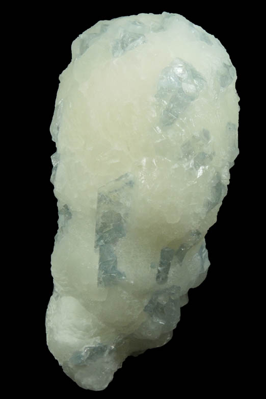 Celestine in stalactitic Calcite from Mojina Mine, 5.6 km SW of Constitucin, Chihuahua, Mexico