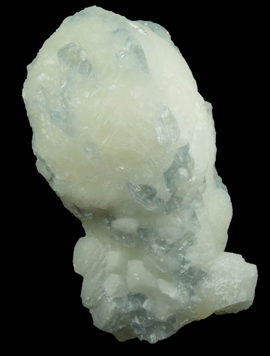 Celestine in stalactitic Calcite from Mojina Mine, 5.6 km SW of Constitucin, Chihuahua, Mexico