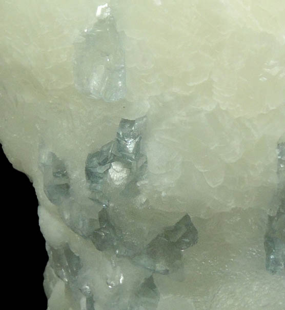 Celestine in stalactitic Calcite from Mojina Mine, 5.6 km SW of Constitucin, Chihuahua, Mexico