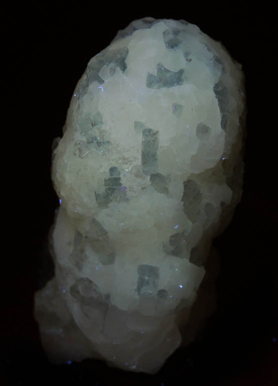 Celestine in stalactitic Calcite from Mojina Mine, 5.6 km SW of Constitucin, Chihuahua, Mexico