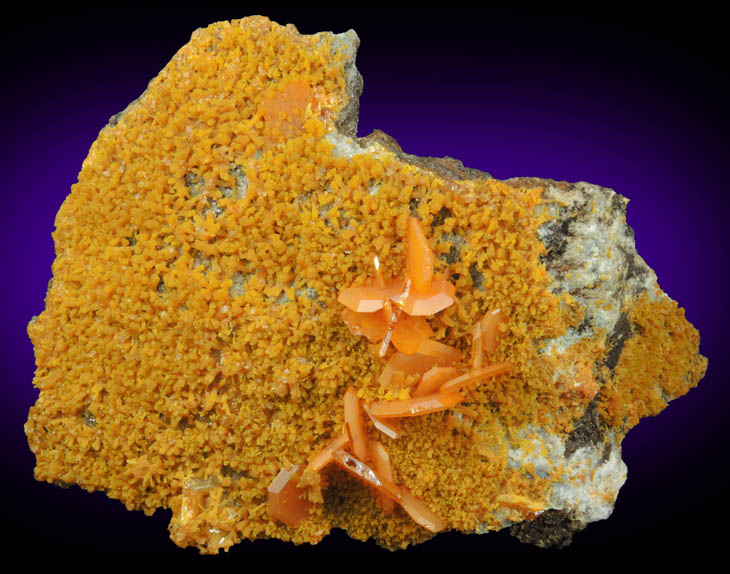 Wulfenite on Mimetite from Mina Ojuela, Mapimi, Durango, Mexico